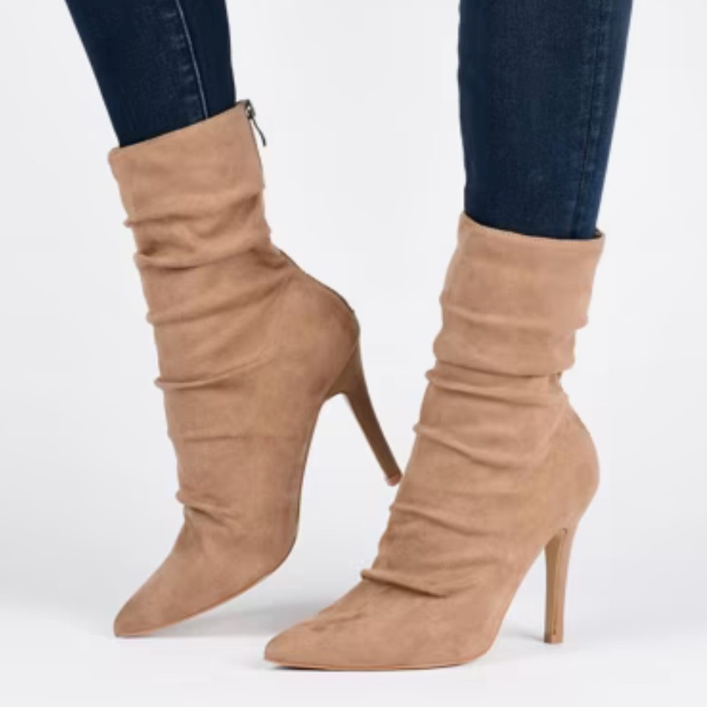 Journee Collection Tan Ankle Boots